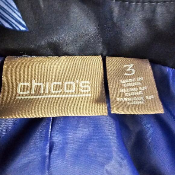 Chico's Women's High Seas Floral Jacket Size XL 16 Full Zip Lightweight Layering - Picture 6 of 10